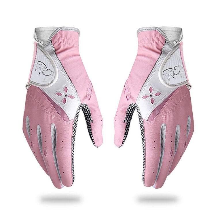 PGM One Pair Golf Non-Slip PU Leather Gloves for Women (Color:Pink Size:19) - free shipping - PMC TechLife - Order now!