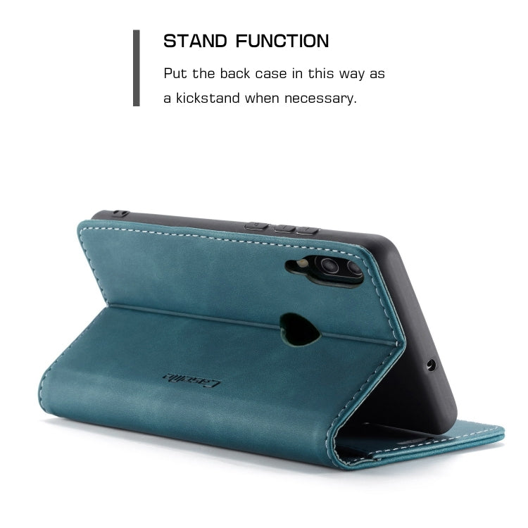 CaseMe Multifunctional Retro Frosted Horizontal Flip Leather Case for Huawei P Smart 2019 /  Honor 10 Lite, with Card Slots & Holder & Wallet(Blue) - Honor Cases by CaseMe | Online Shopping South Africa | PMC Jewellery | Buy Now Pay Later Mobicred