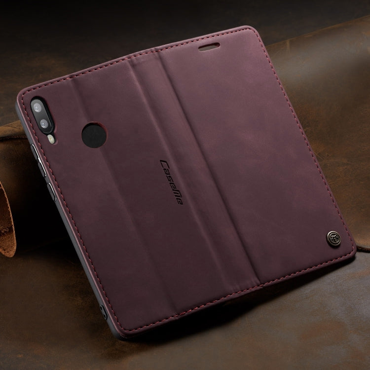 CaseMe Multifunctional Retro Frosted Horizontal Flip Leather Case for Huawei P Smart 2019 /  Honor 10 Lite, with Card Slots & Holder & Wallet(Wine Red) - Honor Cases by CaseMe | Online Shopping South Africa | PMC Jewellery | Buy Now Pay Later Mobicred