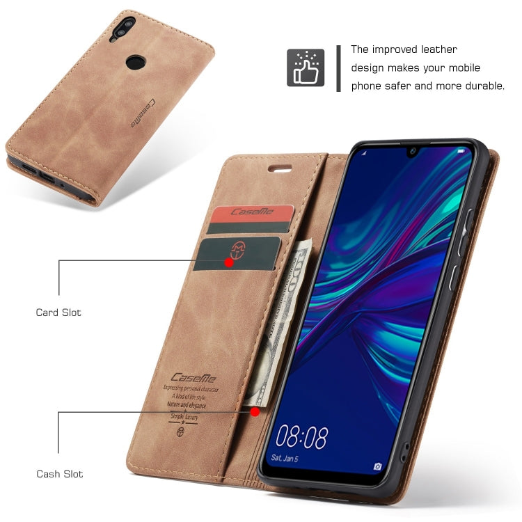 CaseMe Multifunctional Retro Frosted Horizontal Flip Leather Case for Huawei P Smart 2019 /  Honor 10 Lite, with Card Slots & Holder & Wallet(Brown) - Honor Cases by CaseMe | Online Shopping South Africa | PMC Jewellery | Buy Now Pay Later Mobicred
