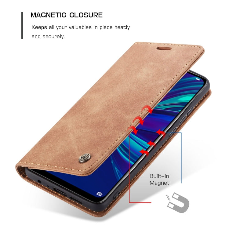 CaseMe Multifunctional Retro Frosted Horizontal Flip Leather Case for Huawei P Smart 2019 /  Honor 10 Lite, with Card Slots & Holder & Wallet(Brown) - Honor Cases by CaseMe | Online Shopping South Africa | PMC Jewellery | Buy Now Pay Later Mobicred