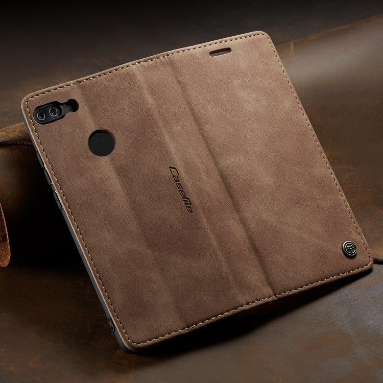 CaseMe Multifunctional Retro Frosted Horizontal Flip Leather Case for Huawei P Smart / Enjoy 7S /  Honor 9 Lite, with Card Slots & Holder & Wallet(Brown) - Honor Cases by CaseMe | Online Shopping South Africa | PMC Jewellery | Buy Now Pay Later Mobicred