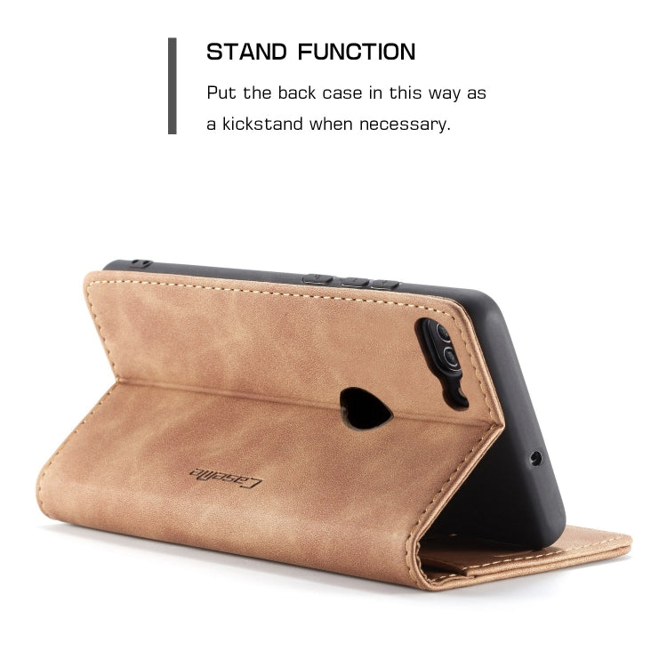 CaseMe Multifunctional Retro Frosted Horizontal Flip Leather Case for Huawei P Smart / Enjoy 7S /  Honor 9 Lite, with Card Slots & Holder & Wallet(Brown) - Honor Cases by CaseMe | Online Shopping South Africa | PMC Jewellery | Buy Now Pay Later Mobicred