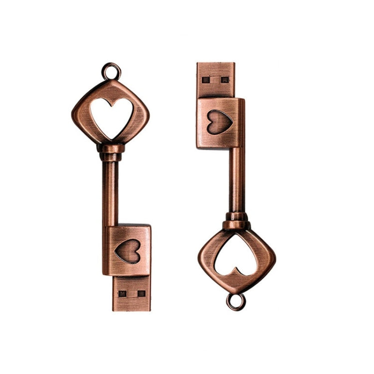 MicroDrive 4GB USB 2.0 Copper Love Key U Disk - USB Flash Drives by MicroDrive | Online Shopping South Africa | PMC TechLife | Buy Now Pay Later Mobicred