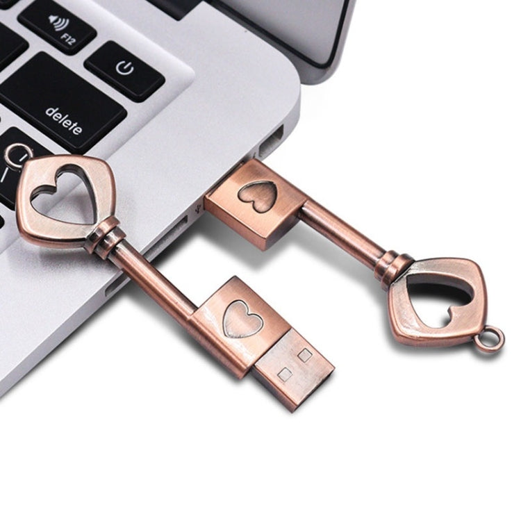 MicroDrive 4GB USB 2.0 Copper Love Key U Disk - USB Flash Drives by MicroDrive | Online Shopping South Africa | PMC TechLife | Buy Now Pay Later Mobicred