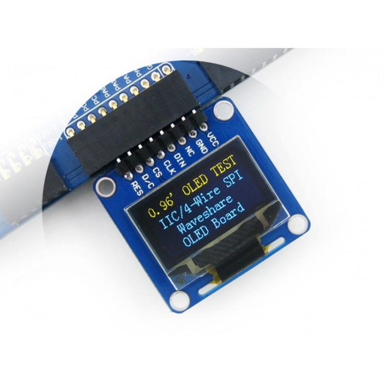 Waveshare 0.96 inch 128*64 OLED (A), SPI/I2C Interfaces, Angled Horizontal Pinheader - Modules Expansions Accessories by Waveshare | Online Shopping South Africa | PMC TechLife | Buy Now Pay Later Mobicred
