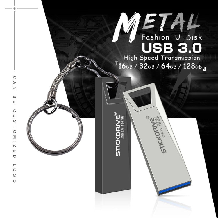 STICKDRIVE 64GB USB 3.0 High Speed Mini Metal U Disk (Silver Grey) - USB Flash Drives by STICKDRIVE | Online Shopping South Africa | PMC TechLife | Buy Now Pay Later Mobicred