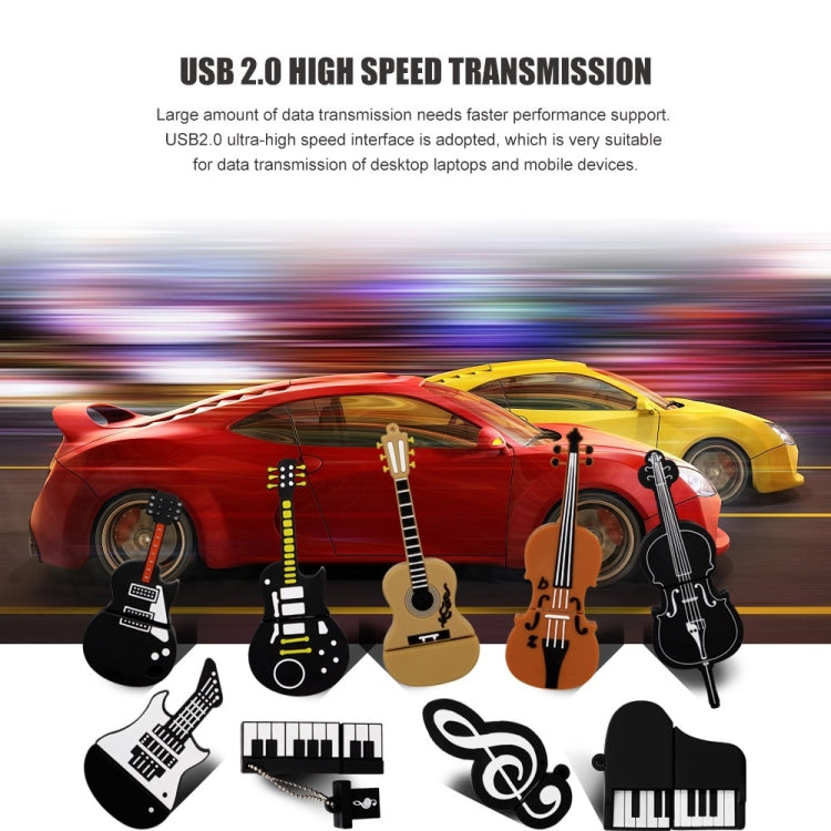 MicroDrive 64GB USB 2.0 Triangle Guitar U Disk - USB Flash Drives by MicroDrive | Online Shopping South Africa | PMC TechLife | Buy Now Pay Later Mobicred