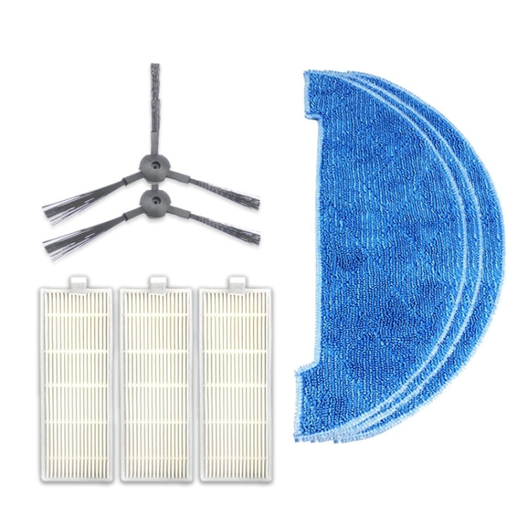 XI294 1 Pair K614 Side Brushes + 3 PCS K636 Rags + 3 PCS I207 Filters for ILIFE A4 / T4 - For ILIFE Accessories by PMC TechLife | Online Shopping South Africa | PMC TechLife | Buy Now Pay Later Mobicred