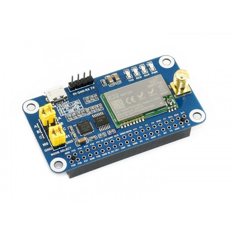 Waveshare LoRa HAT 433MHz Frequency Band for Raspberry Pi, Applicable for Europe / Asia / Africa - free shipping - PMC TechLife - Order now!