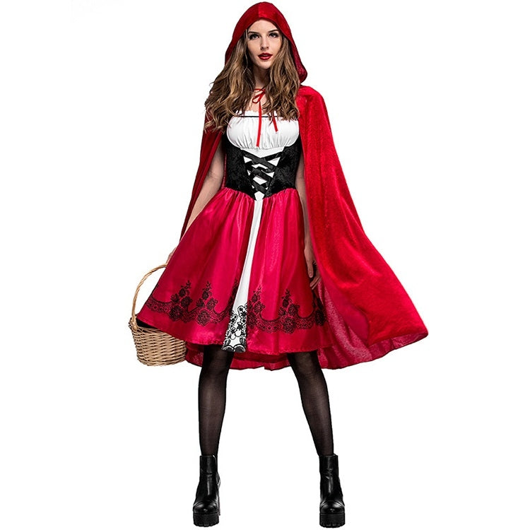 Little Red Riding Hood Costume For Adults Cosplay (Color:Red Size:L) - Clothing by PMC TechLife | Online Shopping South Africa | PMC TechLife