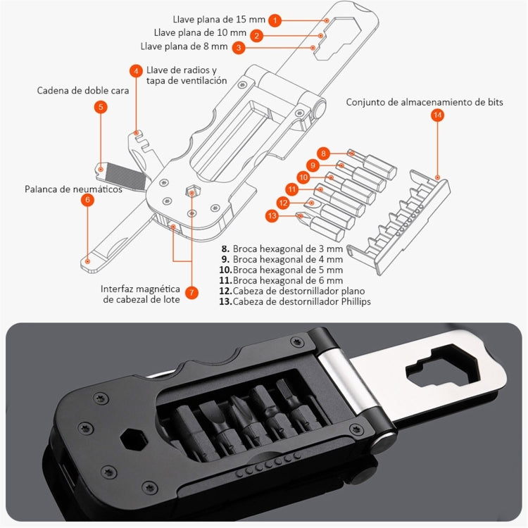 NexTool Multi-functional Bicycle Tool Mini Pocket Bike Toolbox Outdoor Wrench Repair Tool Magnetic Sleeve - Maintenance tools by NexTool | Online Shopping South Africa | PMC TechLife | Buy Now Pay Later Mobicred