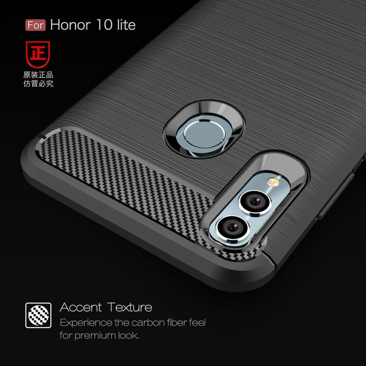 Carbon Fiber Texture TPU Shockproof Case For Huawei Honor 10 Lite / P Smart 2019 - Honor Cases by PMC TechLife | Online Shopping South Africa | PMC TechLife
