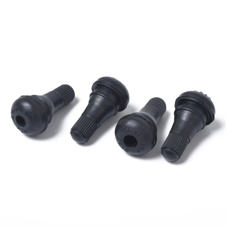 Snap-in Short Black Rubber Valve Stem (TR412) with Valve Core Wrench for Tubeless 0.453 Inch 11.5mm Rim Holes on Standard Vehicle Tires - Tire Valve Caps by PMC TechLife | Online Shopping South Africa | PMC TechLife