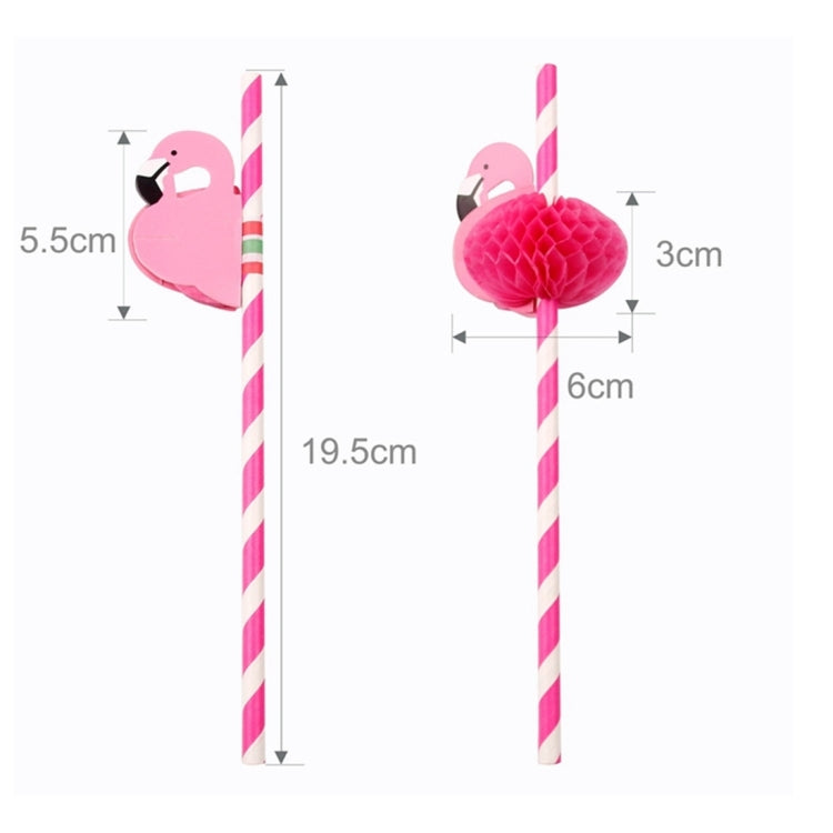50 PCS 3D Flamingo Jungle Paper Straws Party Decorations Cocktail Straw (Pink) - Drinking Tools by PMC TechLife | Online Shopping South Africa | PMC TechLife | Buy Now Pay Later Mobicred
