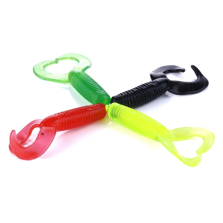 HENGJIA SO105 20 PCS 3.5cm/0.9g Double Tailed Bait Soft Bait for Sea Fishing (Green) - Fishing Lures by HENGJIA | Online Shopping South Africa | PMC TechLife | Buy Now Pay Later Mobicred