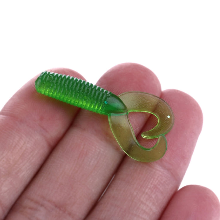 HENGJIA SO105 20 PCS 3.5cm/0.9g Double Tailed Bait Soft Bait for Sea Fishing (Green) - Fishing Lures by HENGJIA | Online Shopping South Africa | PMC TechLife | Buy Now Pay Later Mobicred