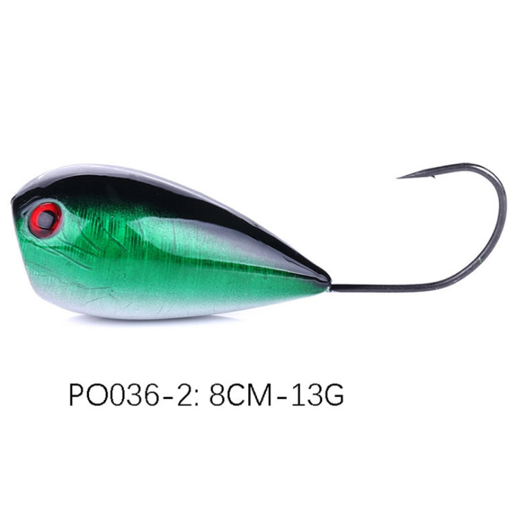 HENGJIA PO036 8cm/13g Big Mouth Single Hook Hitting Water Wave Hard Bait Lure Outdoor Fishing Gear Lure Fishing Bait Fishing Tackle (PO036-2) - Fishing Lures by HENGJIA | Online Shopping South Africa | PMC TechLife | Buy Now Pay Later Mobicred