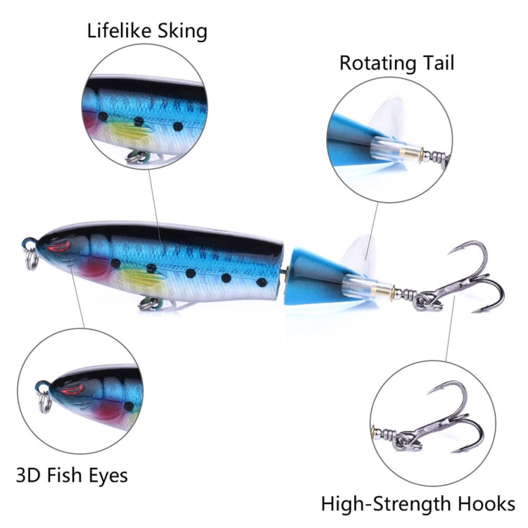 HENGJIA PE018 10cm/13g Propeller Tractor Shaped Hard Baits Fishing Lures Tackle Baits Fit Saltwater and Freshwater (4#) - Fishing Lures by HENGJIA | Online Shopping South Africa | PMC TechLife