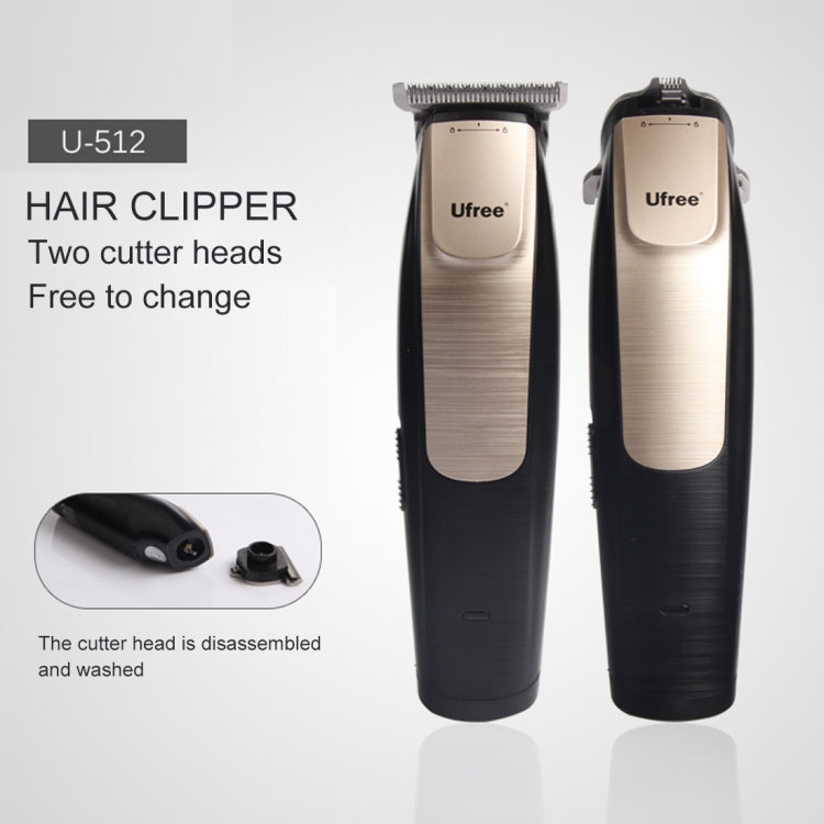 Ufree U-512 Professional Hair Salon Rechargeable Engraved Text Small Hair Clipper Hair Trimmer, EU Plug - free shipping - PMC TechLife - Order now!
