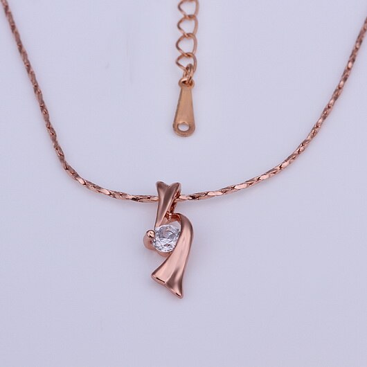 18k Gold Plated Pendant Necklace In Rose Gold - Necklaces by PMC TechLife SA | Online Shopping South Africa | PMC TechLife | Buy Now Pay Later Mobicred