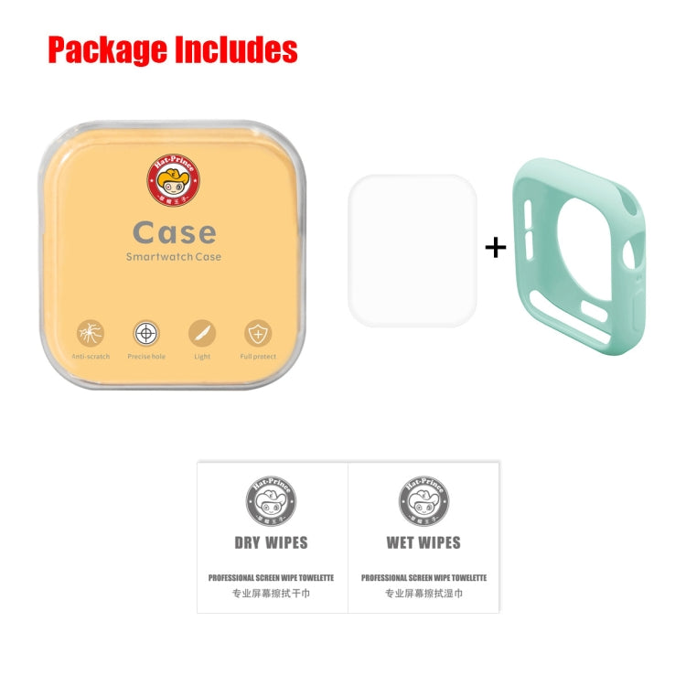 ENKAY Hat-Prince 2 in 1 TPU Semi-clad Protective Shell + 3D Full Screen PET Curved Heat Bending HD Screen Protector for Apple Watch Series 5 & 4 40mm(Green) - Watch Cases by ENKAY | Online Shopping South Africa | PMC TechLife | Buy Now Pay Later Mobicred
