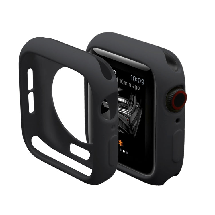 ENKAY Hat-Prince 2 in 1 TPU Semi-clad Protective Shell + 3D Full Screen PET Curved Heat Bending HD Screen Protector for Apple Watch Series 5 & 4 44mm(Black) - Watch Cases by ENKAY | Online Shopping South Africa | PMC TechLife | Buy Now Pay Later Mobicred