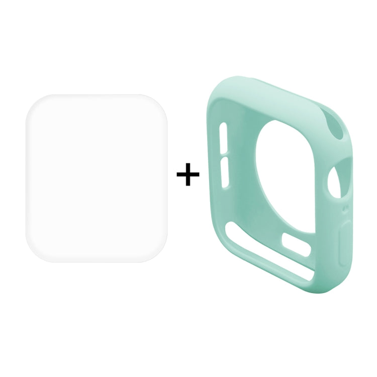 ENKAY Hat-Prince 2 in 1 TPU Semi-clad Protective Shell + 3D Full Screen PET Curved Heat Bending HD Screen Protector for Apple Watch Series 5 & 4 44mm(Green) - Watch Cases by ENKAY | Online Shopping South Africa | PMC TechLife | Buy Now Pay Later Mobicred