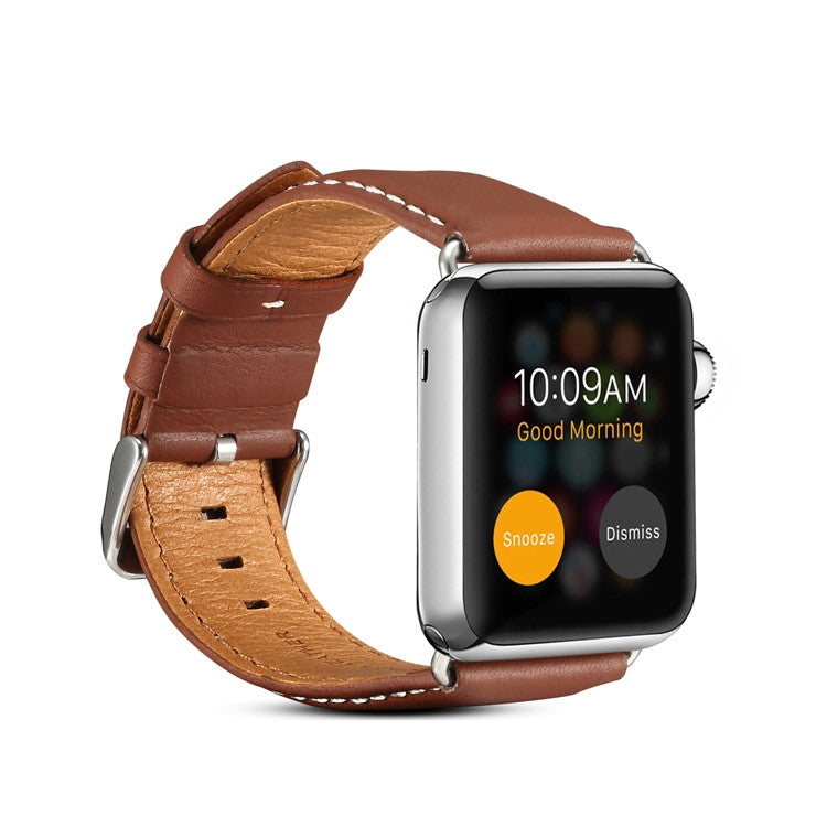 Denior Environmental Luxury Car Watch Leather Watch Band for Apple Watch Ultra 49mm&Watch Ultra 2 49mm / Series 10 46mm / 9&8&7 45mm / SE 3&SE 2&6&SE&5&4 44mm / 3&2&1 42mm(Brown) - free shipping - PMC TechLife - Order now!