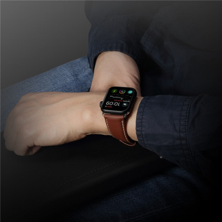 Denior Environmental Luxury Car Watch Leather Watch Band for Apple Watch Ultra 49mm&Watch Ultra 2 49mm / Series 10 46mm / 9&8&7 45mm / SE 3&SE 2&6&SE&5&4 44mm / 3&2&1 42mm(Brown) - free shipping - PMC TechLife - Order now!