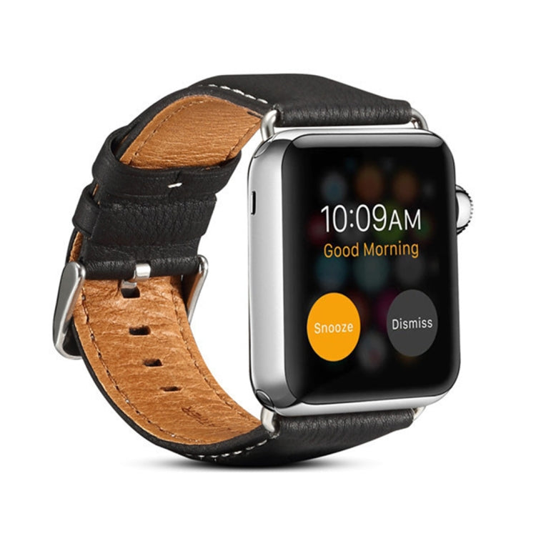 Denior Environmental Luxury Car Watch Leather Watch Band for Apple Watch Series 10 42mm / 9&8&7 41mm / SE 3&SE 2&6&SE&5&4 40mm / 3&2&1 38mm(Black) - free shipping - PMC TechLife - Order now!