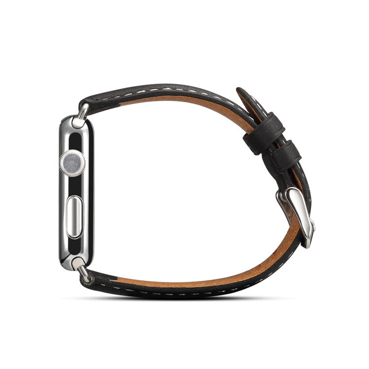 Denior Environmental Luxury Car Watch Leather Watch Band for Apple Watch Series 10 42mm / 9&8&7 41mm / SE 3&SE 2&6&SE&5&4 40mm / 3&2&1 38mm(Black) - free shipping - PMC TechLife - Order now!