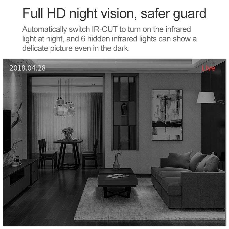 SECTEC IL-HIP291G-2M-AI Black Camera Indoor Home Wireless Wifi Intelligent Automatic Tracking HD Network Surveillance Camera - free shipping - PMC TechLife - Order now!