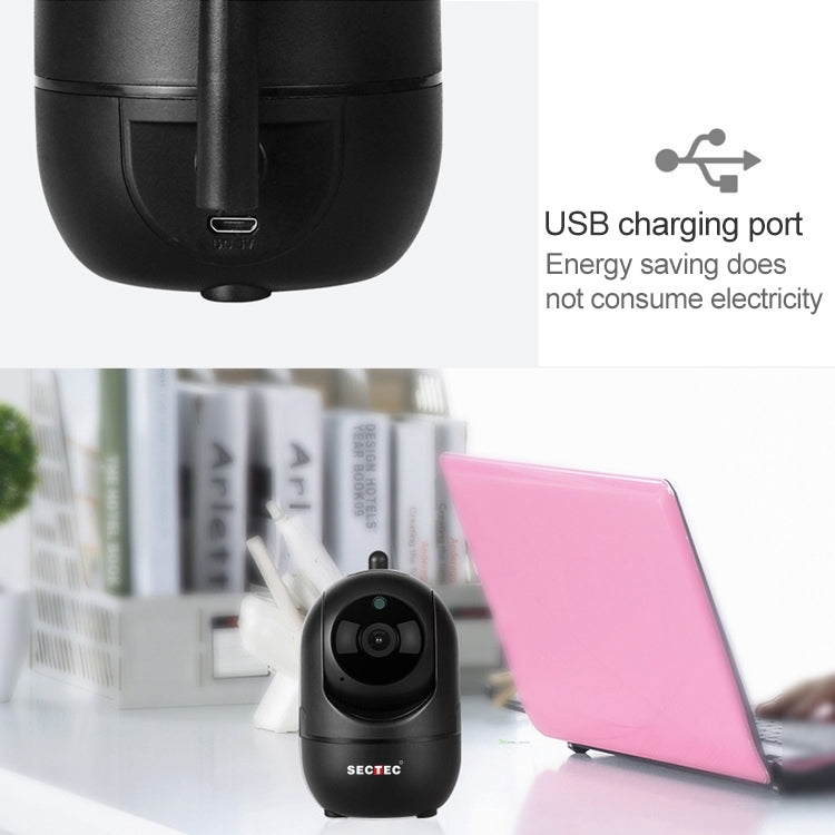 SECTEC IL-HIP291G-2M-AI Black Camera Indoor Home Wireless Wifi Intelligent Automatic Tracking HD Network Surveillance Camera - free shipping - PMC TechLife - Order now!