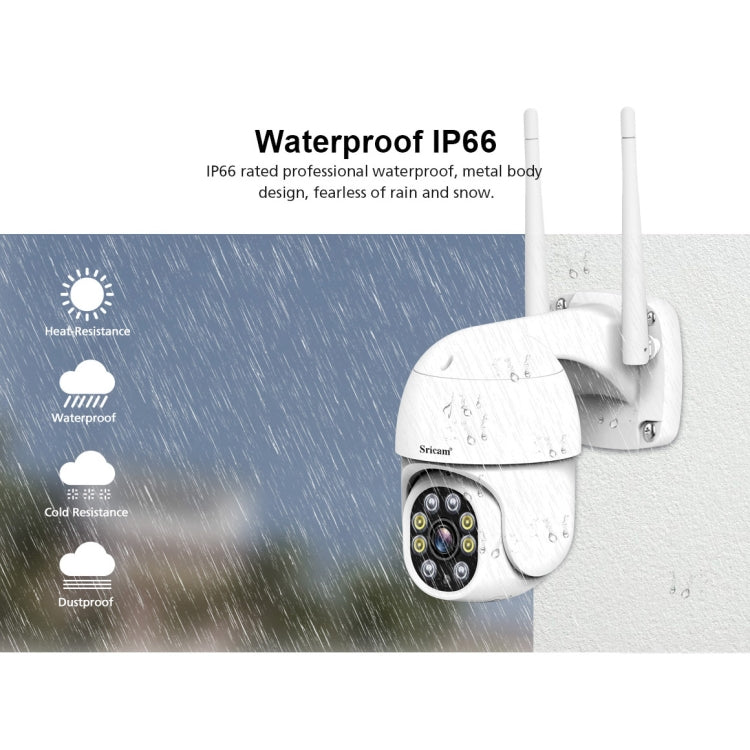 Sricam SP028 1080P HD Outdoor PTZ Camera, Support Two Way Audio / Motion Detection / Humanoid Detection / Color Night Vision / TF Card, AU Plug - Wireless Camera by Sricam | Online Shopping South Africa | PMC TechLife