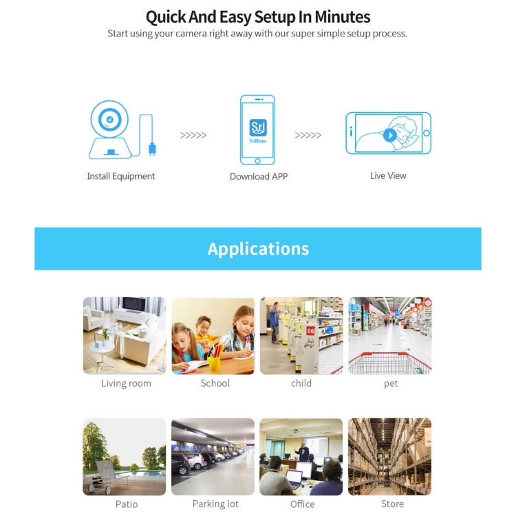 SirHome SH038 4.0 Million Pixels QHD 2.4G/5G WiFi IP Camera, Support Night Color & Motion Detection & Two Way Talk & Human Detection & TF Card, AU Plug - free shipping - PMC TechLife - Order now!