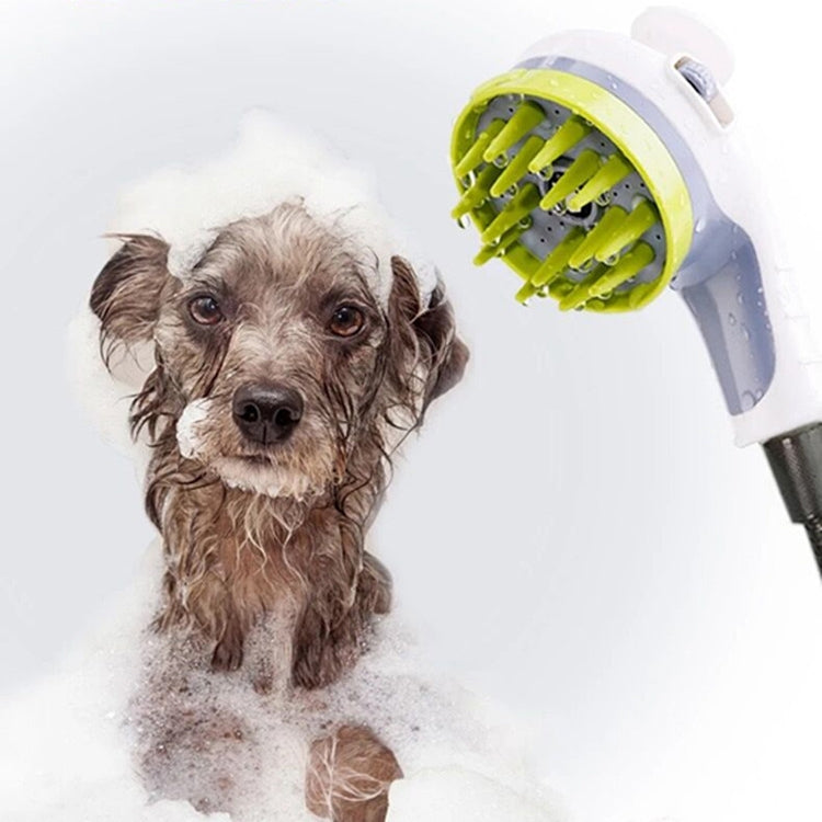Pet Shower Shower Brush with Non-slip Handle Nozzle(White) - Grooming by PMC TechLife | Online Shopping South Africa | PMC TechLife | Buy Now Pay Later Mobicred