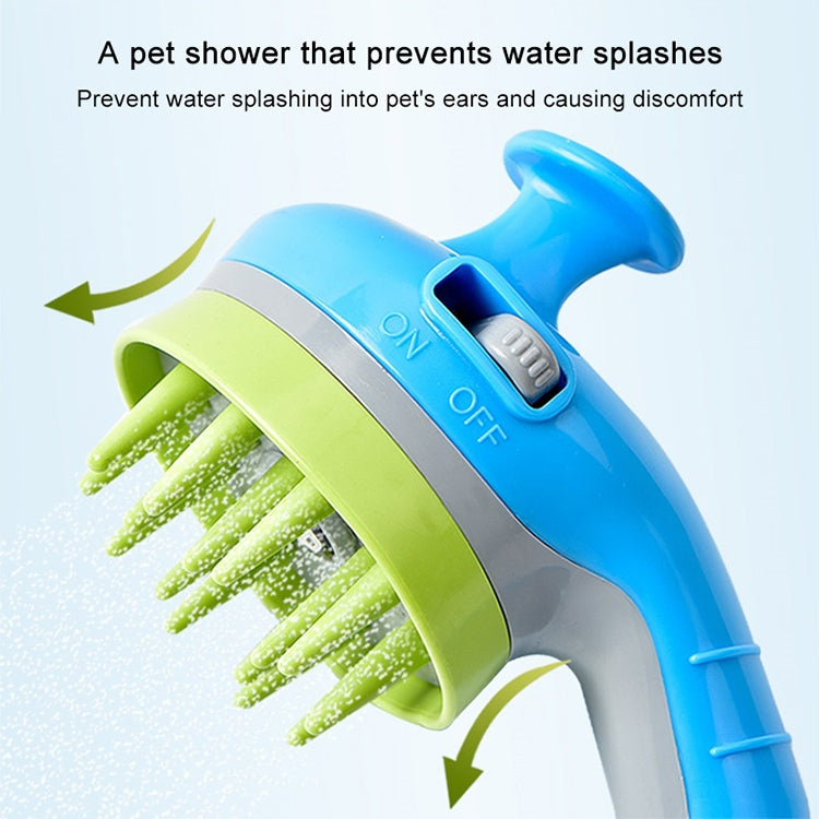 Pet Shower Shower Brush with Non-slip Handle Nozzle(White) - Grooming by PMC TechLife | Online Shopping South Africa | PMC TechLife | Buy Now Pay Later Mobicred