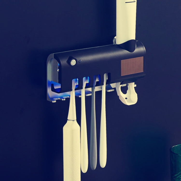 Ultraviolet Toothbrush Sterilizer Bathroom Wall-mounted Toothbrush Holder (Black) - free shipping - PMC TechLife - Order now!