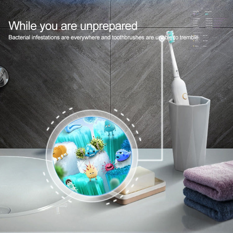 Ultraviolet Toothbrush Sterilizer Bathroom Wall-mounted Toothbrush Holder (Black) - free shipping - PMC TechLife - Order now!