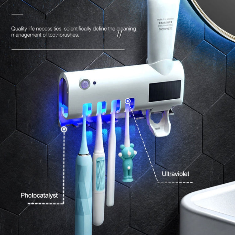 Ultraviolet Toothbrush Sterilizer Bathroom Wall-mounted Toothbrush Holder (Black) - free shipping - PMC TechLife - Order now!