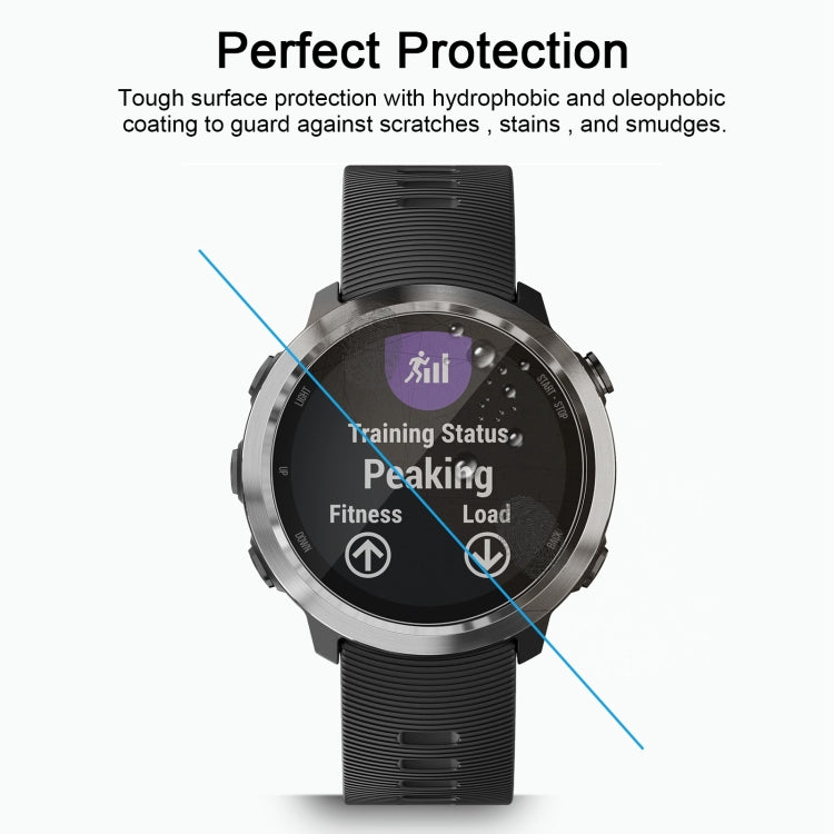 2 PCS ENKAY Hat-Prince for  Garmin Forerunner 645 0.2mm 9H Surface Hardness 2.15D Curved Edge Tempered Glass Screen Protector - Screen Protector by ENKAY | Online Shopping South Africa | PMC TechLife | Buy Now Pay Later Mobicred