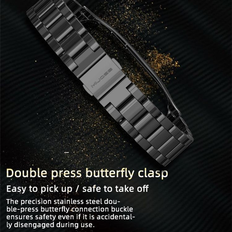 Mijobs Stainless Steel Metal Watch Band for Xiaomi Mi Band 3 & 4 & 5 & 6(Rose Gold) - Watch Bands by MIJOBS | Online Shopping South Africa | PMC TechLife | Buy Now Pay Later Mobicred
