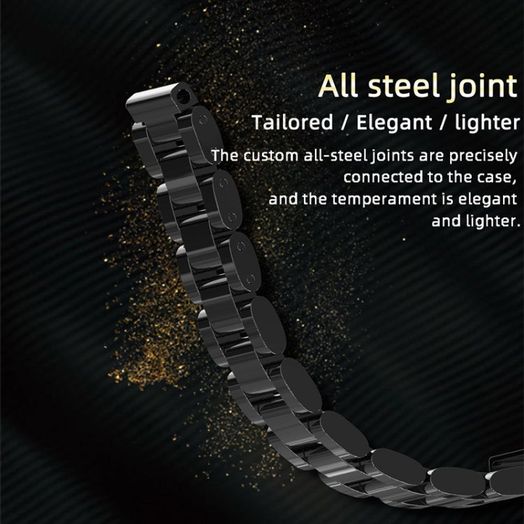 Mijobs Stainless Steel Metal Watch Band for Xiaomi Mi Band 3 & 4 & 5 & 6(Rose Gold) - Watch Bands by MIJOBS | Online Shopping South Africa | PMC TechLife | Buy Now Pay Later Mobicred