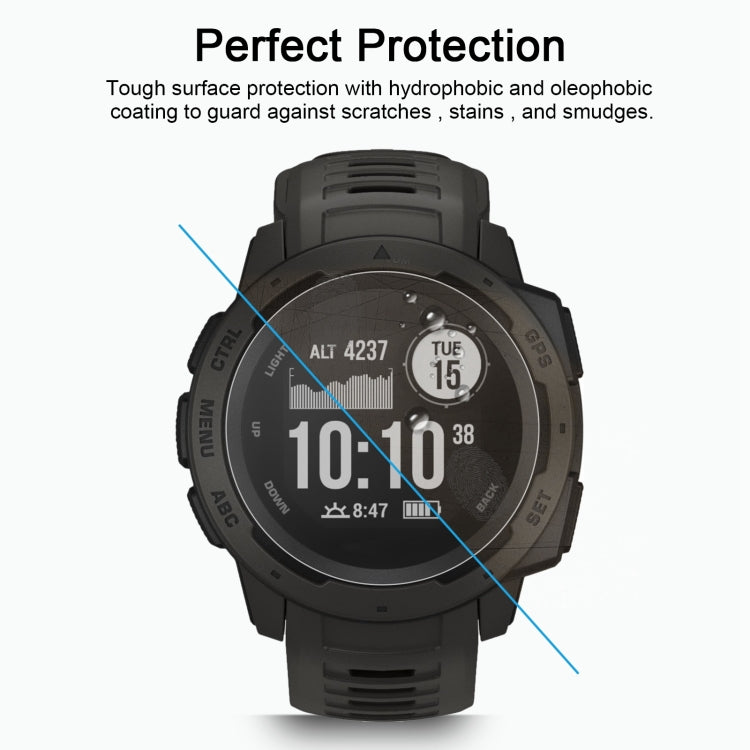 ENKAY Hat-Prince 0.2mm 9H 2.15D Curved Edge Tempered Glass Film for Garmin Instinct Intelligent Sports Watch - free shipping - PMC TechLife - Order now!
