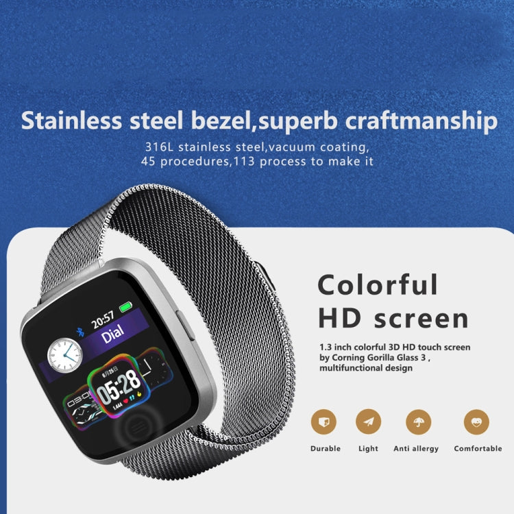 DTNO.1 G12 1.3 inches OLED Color Screen Smart Bracelet IP67 Waterproof, Steel Watchband, Support Call Reminder /Heart Rate Monitoring /Sedentary Reminder /Multi-sport Mode(Silver) - free shipping - PMC TechLife - Order now!