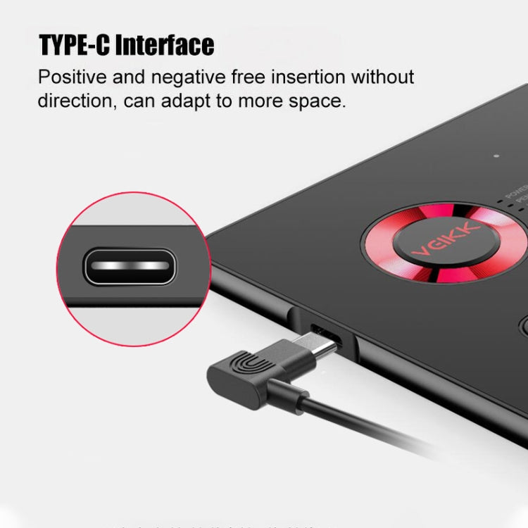 VEIKK A15 10x6 inch 5080 LPI Smart Touch Electronic Graphic Tablet, with Type-C Interface(Red) - free shipping - PMC TechLife - Order now!