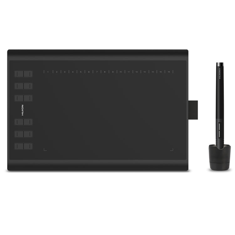 HUION Inspiroy H1060P 5080 LPI 12 Press Keys Art Drawing Tablet for Fun, with Battery-free Pen & Pen Holder - free shipping - PMC TechLife - Order now!