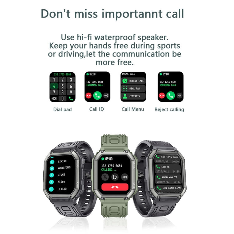 KR06 Waterproof Pedometer Sport Smart Watch, Support Heart Rate / Blood Pressure Monitoring / BT Calling(Black) - Smart Watches by PMC TechLife | Online Shopping South Africa | PMC TechLife | Buy Now Pay Later Mobicred