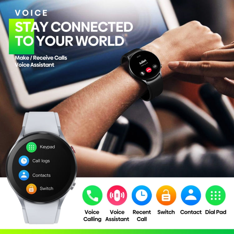 Zeblaze GTR 3 1.32 inch Smart Watch, Support Voice Calling / Heart Rate / Blood Oxygen / On-Wrist Skin Temperature / Sport Modes (Silver) - free shipping - PMC TechLife - Order now!